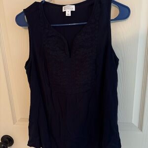 Market & Spruce Navy Sleeveless Blouse